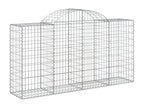 Paniers à gabions arqués 8 pcs 200x50x100-120 fer galvanisé 91692ZNPG